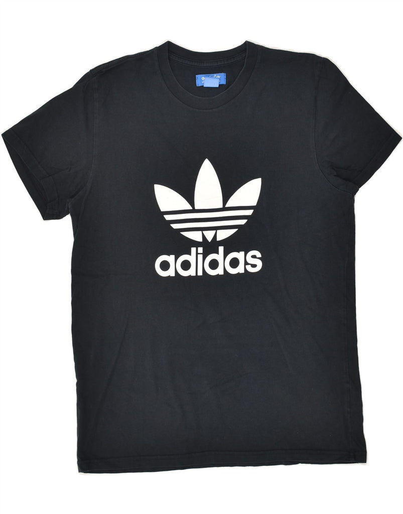 ADIDAS Mens Graphic T-Shirt Top Medium Black Cotton | Vintage Adidas | Thrift | Second-Hand Adidas | Used Clothing | Messina Hembry 