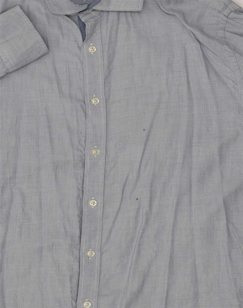 TOMMY HILFIGER Mens New York Fit Shirt Medium Grey Cotton | Vintage Tommy Hilfiger | Thrift | Second-Hand Tommy Hilfiger | Used Clothing | Messina Hembry 