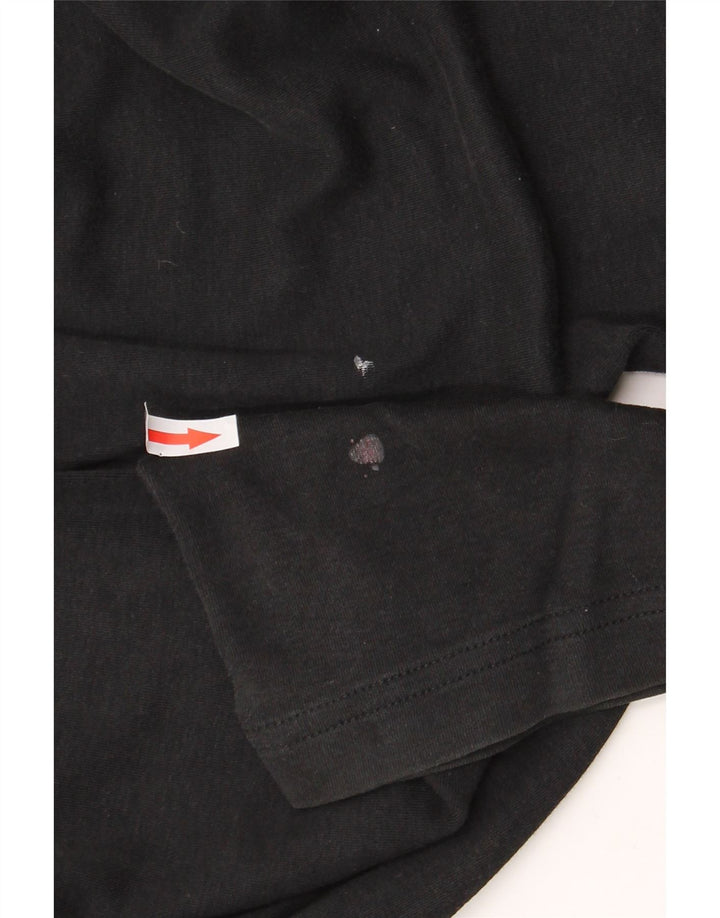 HUGO BOSS Mens Top Long Sleeve XL Black Cotton