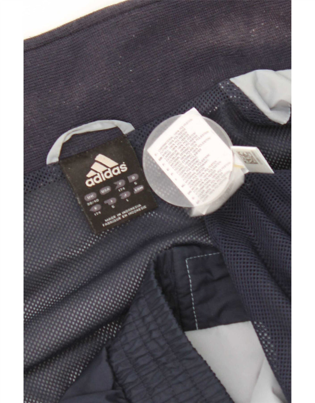 Adidas Mens Tracksuit Top Jacket UK 38/40 Medium Navy Blue Colourblock