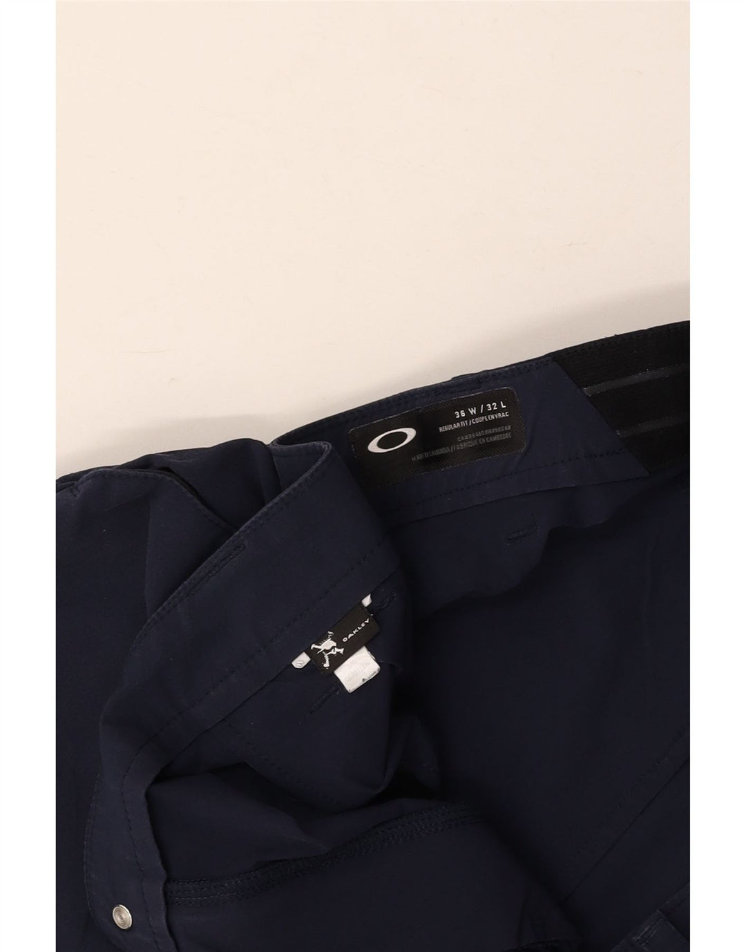 OAKLEY Mens Regular Fit Chino Trousers W36 L32 Navy Blue