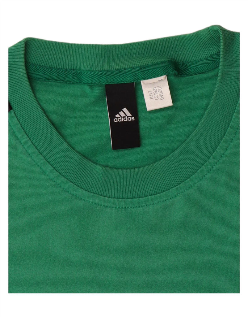 ADIDAS Mens T-Shirt Top Medium Green Vintage Adidas and Second-Hand Adidas from Messina Hembry 