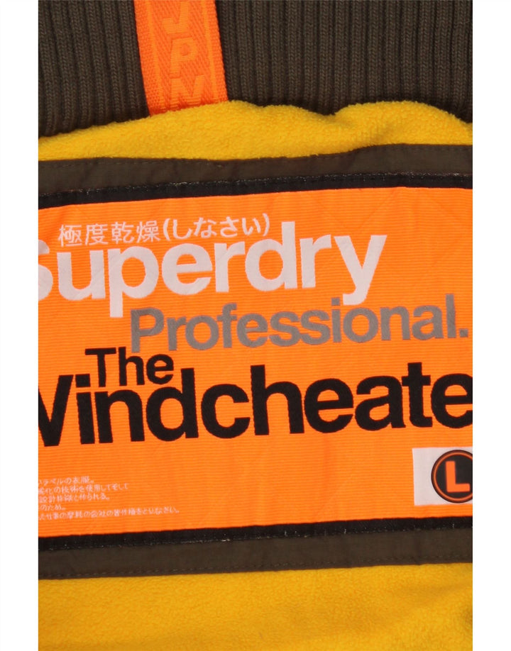 Superdry Mens The Windcheater Graphic Windbreaker Jacket UK 40 Large Khaki