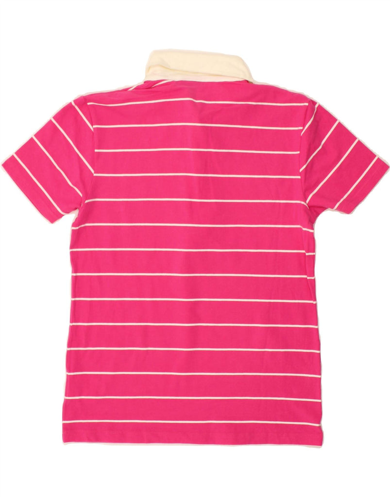 INVICTA Womens Polo Shirt UK 18 XL Pink Striped Cotton Vintage Invicta and Second-Hand Invicta from Messina Hembry 