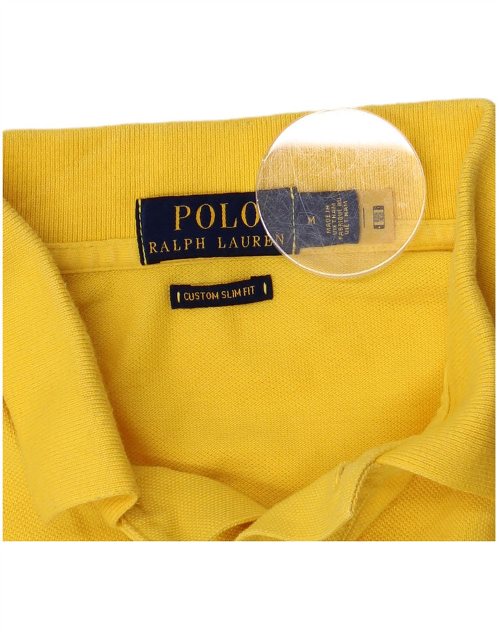 POLO RALPH LAUREN Mens Custom Slim Fit Polo Shirt Medium Yellow