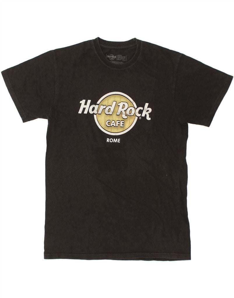 HARD ROCK CAFE Mens Rome Graphic T-Shirt Top Medium Black Cotton | Vintage Hard Rock Cafe | Thrift | Second-Hand Hard Rock Cafe | Used Clothing | Messina Hembry 