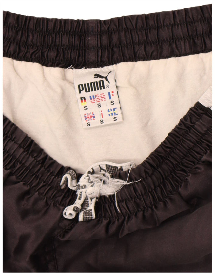 Puma Mens Graphic Sport Shorts Small Black Colourblock Nylon