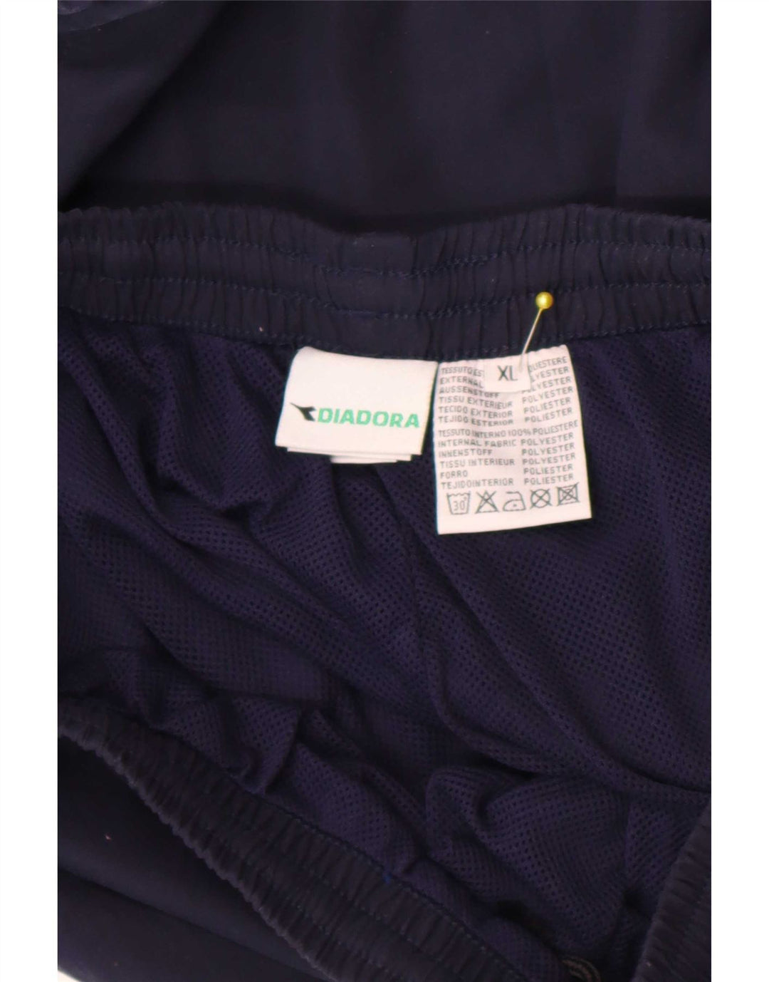 Diadora Mens Tracksuit Trousers Joggers XL Navy Blue Polyester