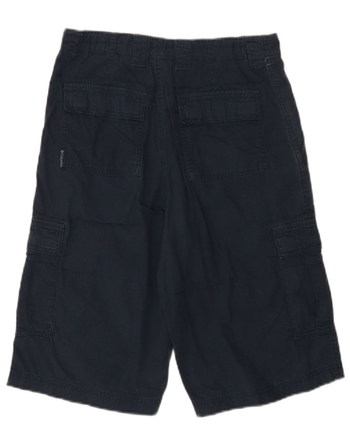 COLUMBIA Boys Cargo Shorts 15-16 Years W26 Navy Blue Cotton