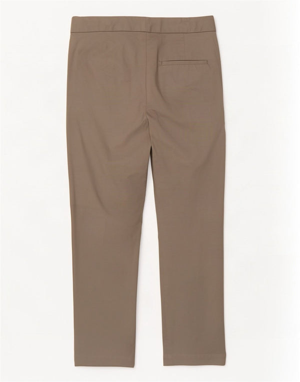 Marks & Spencer Womens Crop Suit Trousers UK 10 Small W27 L23 Beige Cotton