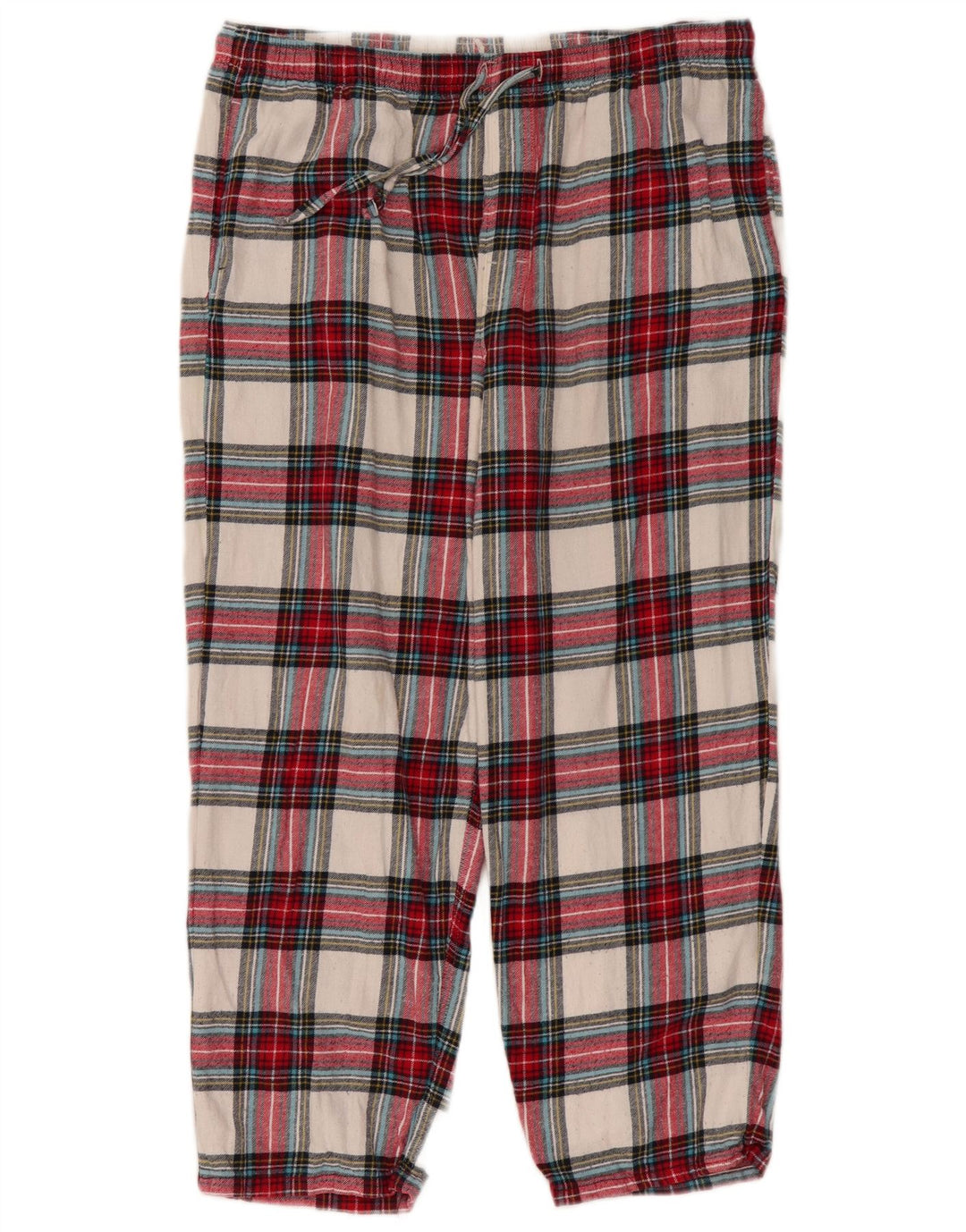 Marks & Spencer Womens Chino Trousers Large W34 L26 Multicoloured Check
