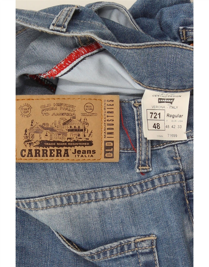 Carrera Mens 721 Denim Shorts W33 Medium Blue Cotton
