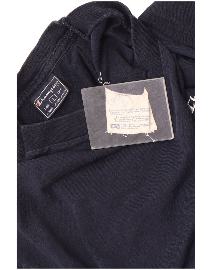 Champion Mens T-Shirt Top Large Navy Blue Cotton