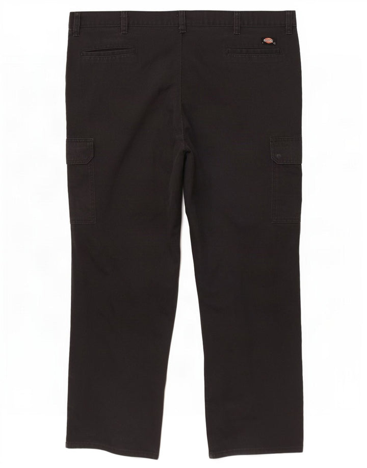 Dickies Mens Straight Cargo Trousers W42 L32 Black Polyester