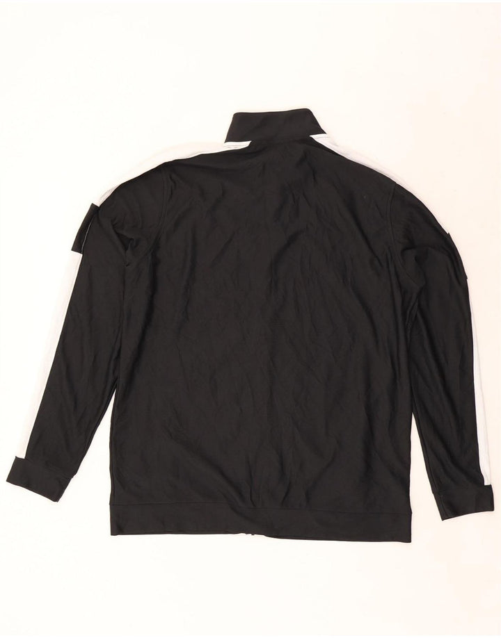 Under Armour Mens Fitted Tracksuit Top Jacket Large Black Colourblock