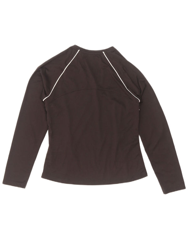 Reebok Womens Top Long Sleeve UK 12 Medium Black Polyester