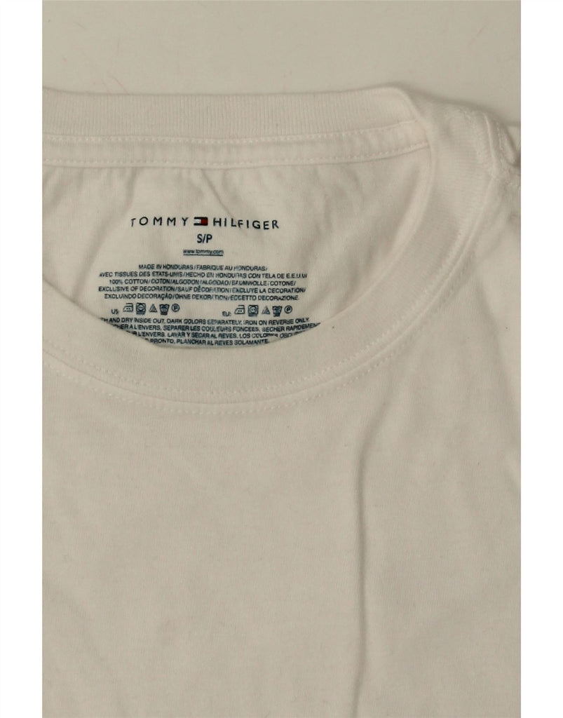 TOMMY HILFIGER Mens T-Shirt Top Small White Cotton Vintage Tommy Hilfiger and Second-Hand Tommy Hilfiger from Messina Hembry 