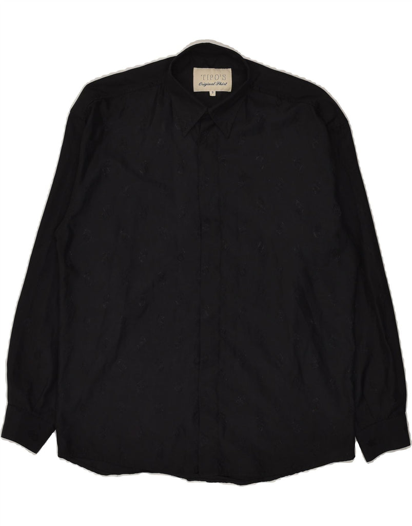 TIPO' S Mens Shirt Small Black | Vintage Tipo' S | Thrift | Second-Hand Tipo' S | Used Clothing | Messina Hembry 