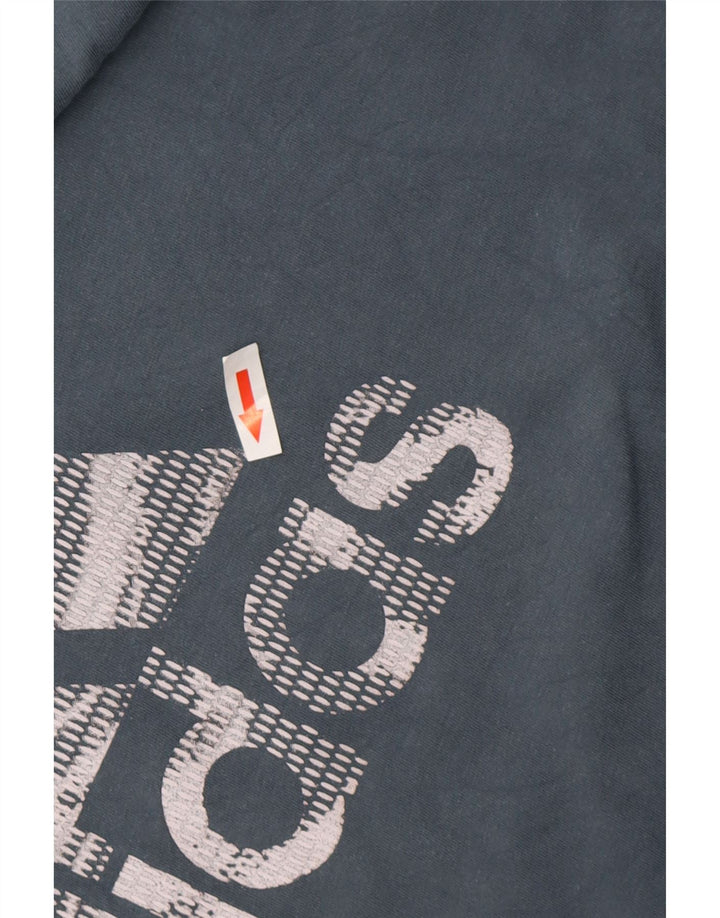 Adidas Mens Graphic T-Shirt Top Medium Blue Cotton