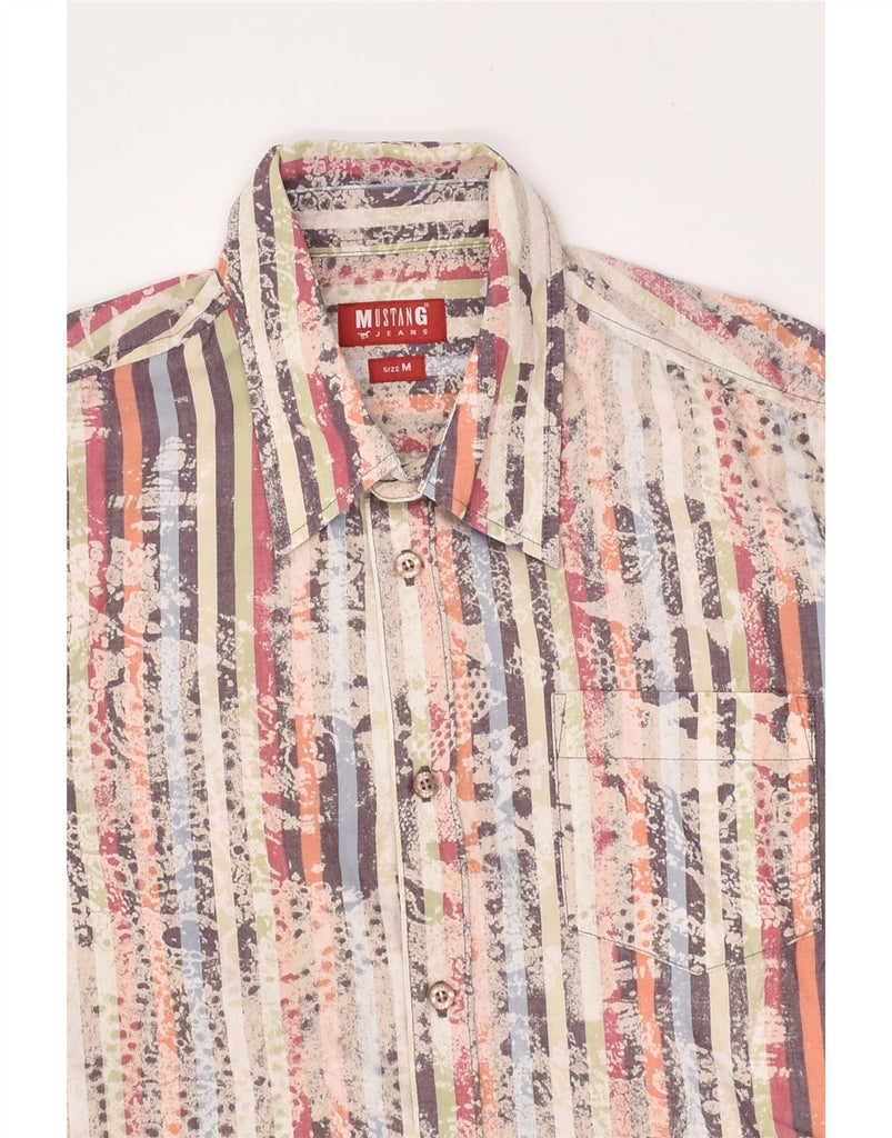 MUSTANG Mens Short Sleeve Shirt Medium Multicoloured Floral Cotton | Vintage Mustang | Thrift | Second-Hand Mustang | Used Clothing | Messina Hembry 