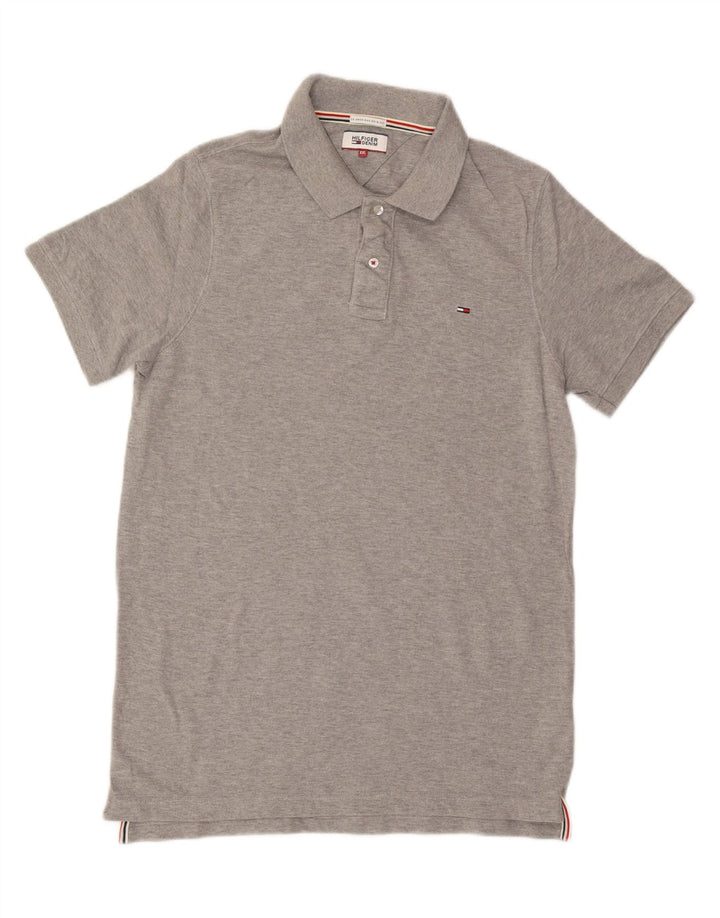 TOMMY HILFIGER Mens Polo Shirt 2XL Grey Cotton