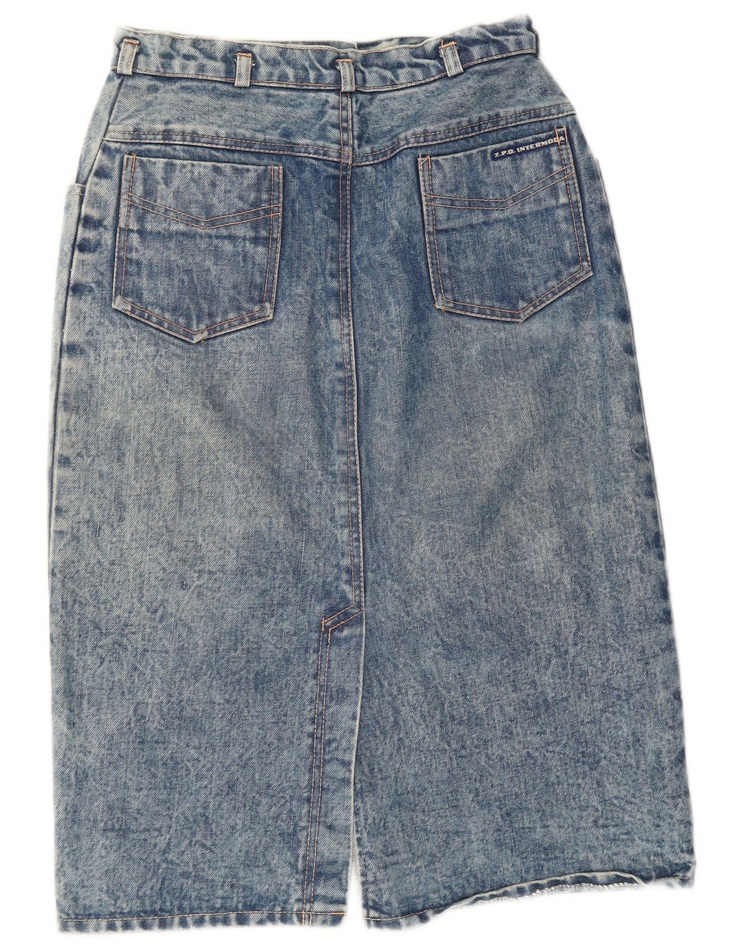 Vintage Womens Denim Skirt W26 Small Blue