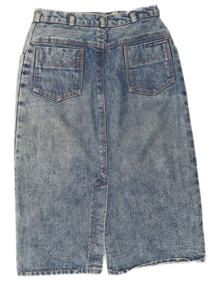 Vintage Womens Denim Skirt W26 Small Blue