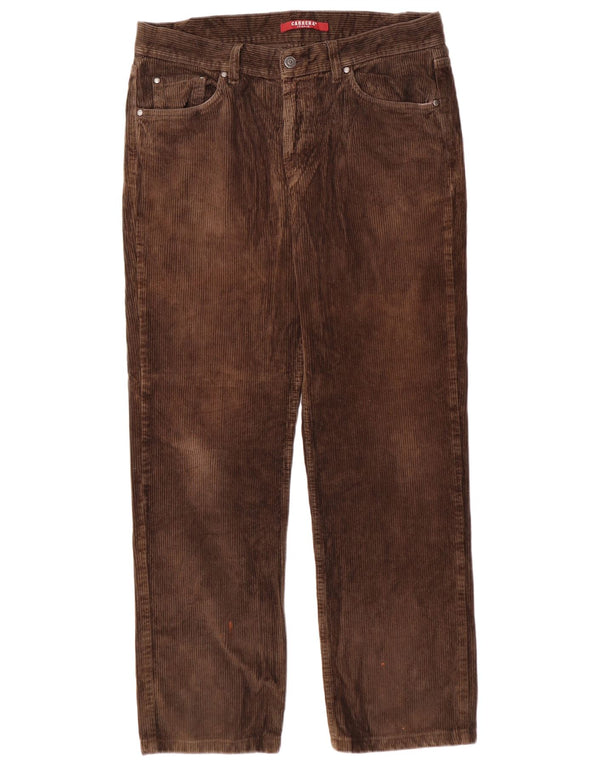 Carrera Mens Straight Corduroy Trousers W34 L30 Brown
