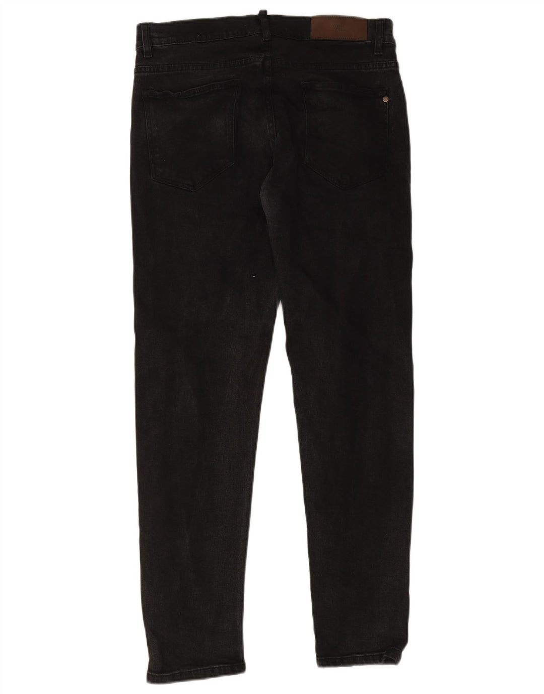 Zara Mens Slim Jeans EU 42 Large W32 L30 Black Cotton