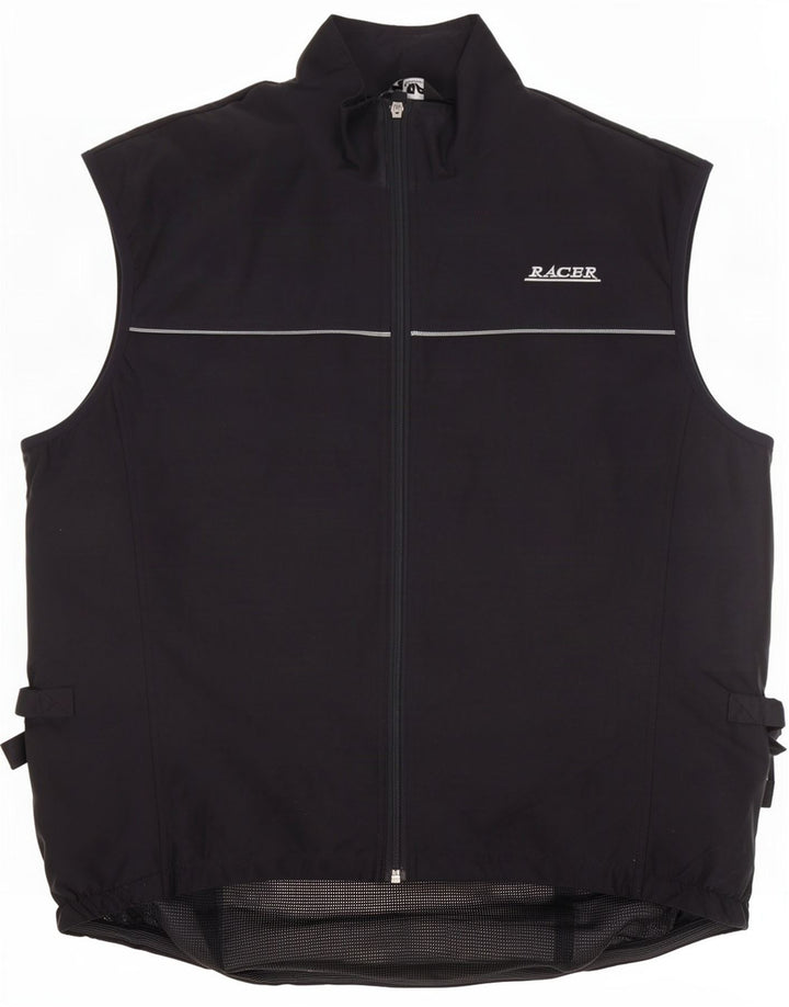 Shamp Mens Gilet UK 40 Large Black Polyester