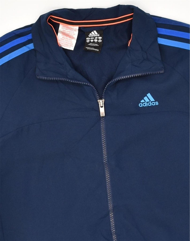 ADIDAS Boys Tracksuit Top Jacket 13-14 Years Blue Polyester | Vintage Adidas | Thrift | Second-Hand Adidas | Used Clothing | Messina Hembry 