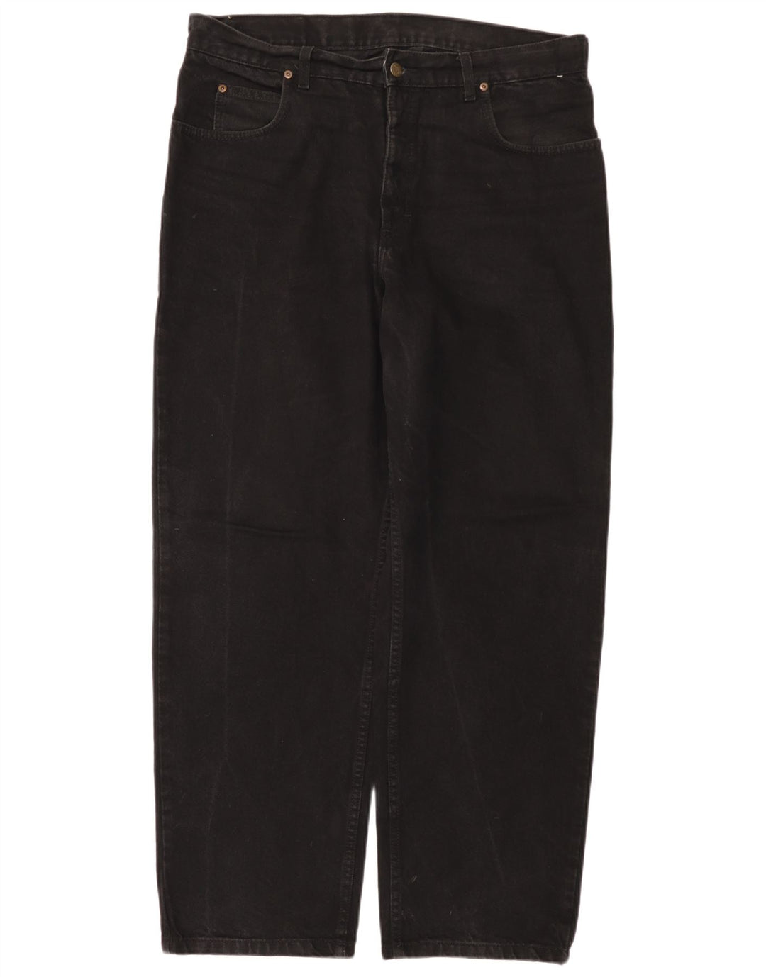 Lee Mens Kansas Straight Jeans W38 L30 Black Cotton