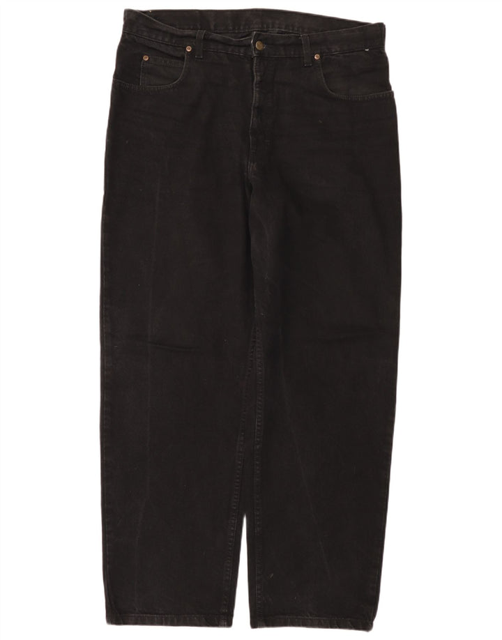Lee Mens Kansas Straight Jeans W38 L30 Black Cotton