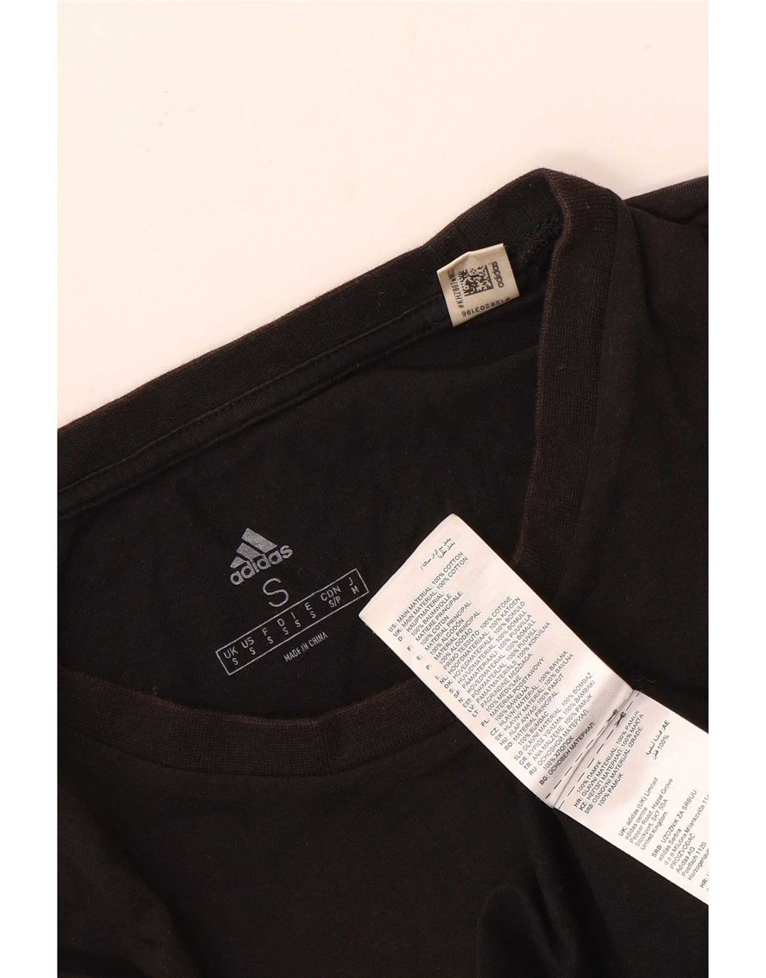 ADIDAS Mens T-Shirt Top Small Black Cotton