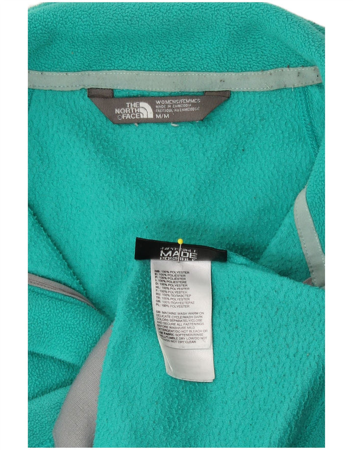 The North Face Womens Liner Fleece Jacket UK 14 Medium Turquoise Polyester