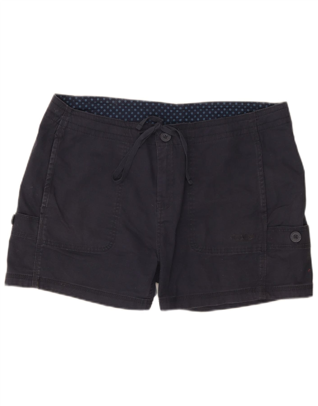 Weird Fish Womens Cargo Shorts UK 14 Large W36  Navy Blue Cotton
