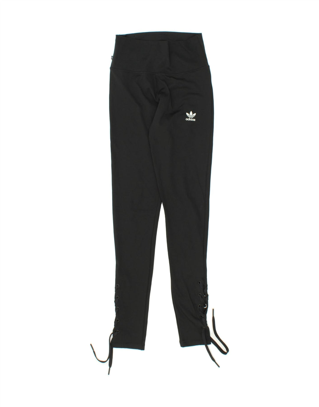 ADIDAS Womens High Waist Leggings UK 8 Small Black Polyester Vintage Adidas and Second-Hand Adidas from Messina Hembry 