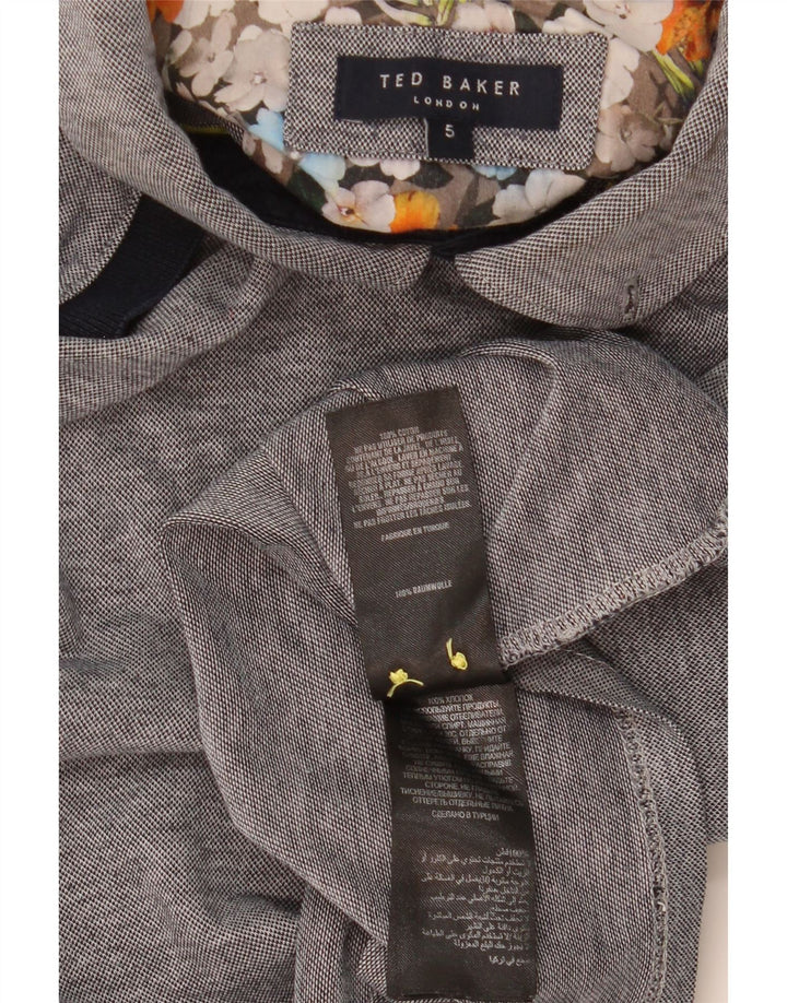 TED BAKER Mens Polo Shirt Size 5 XL Grey Cotton