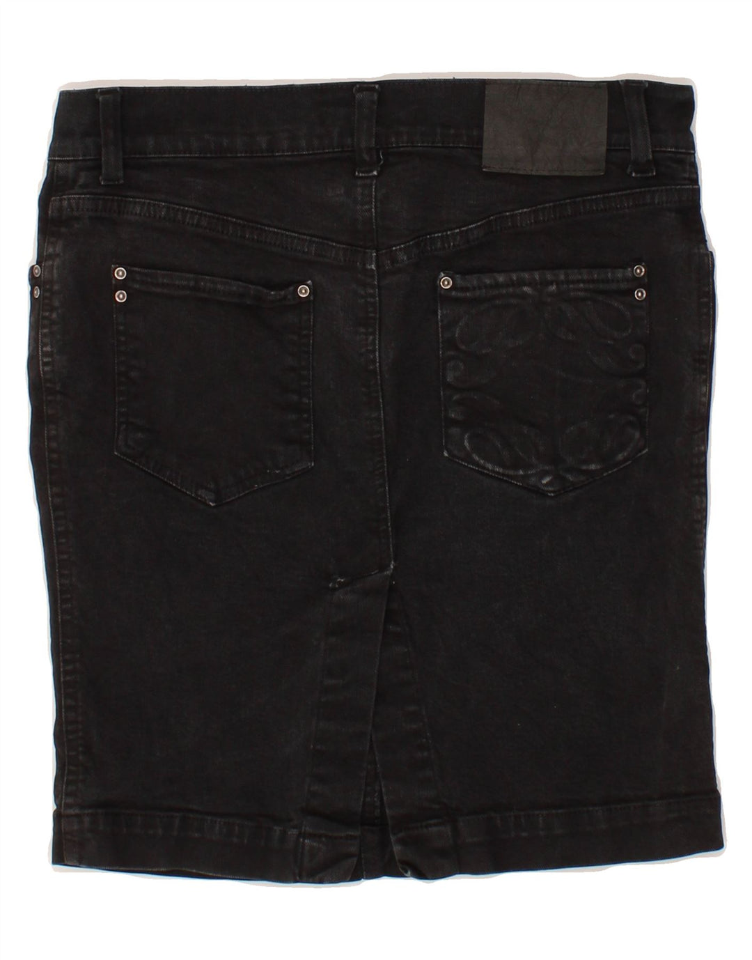 PATRIZIA PEPE Womens Denim Skirt IT 42 Medium W30  Black Cotton Vintage Patrizia Pepe and Second-Hand Patrizia Pepe from Messina Hembry 