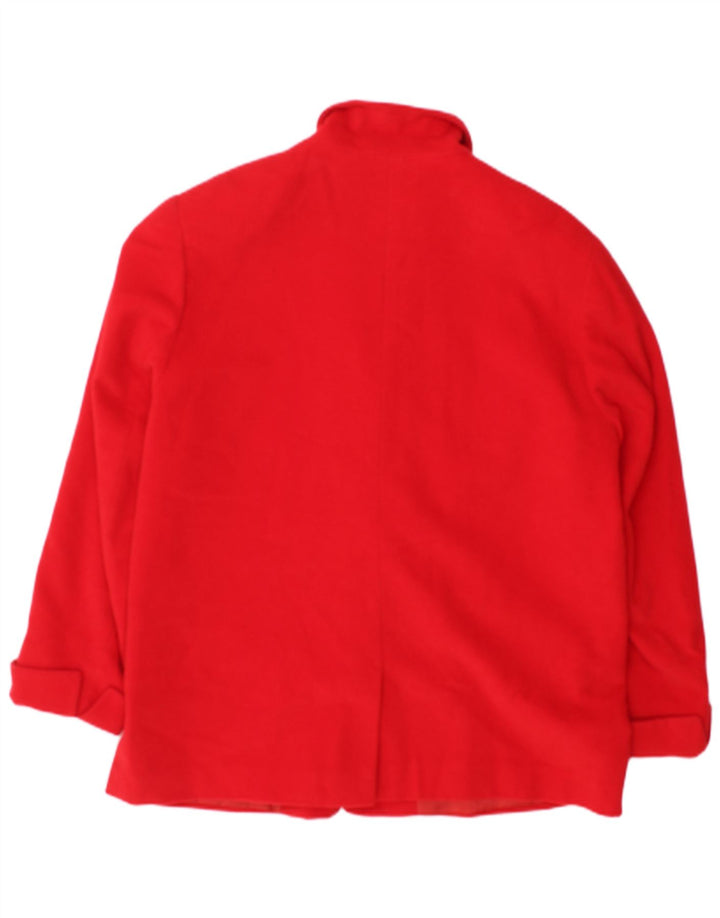 Bogner Womens 4 Button Blazer Jacket UK 18 XL Red