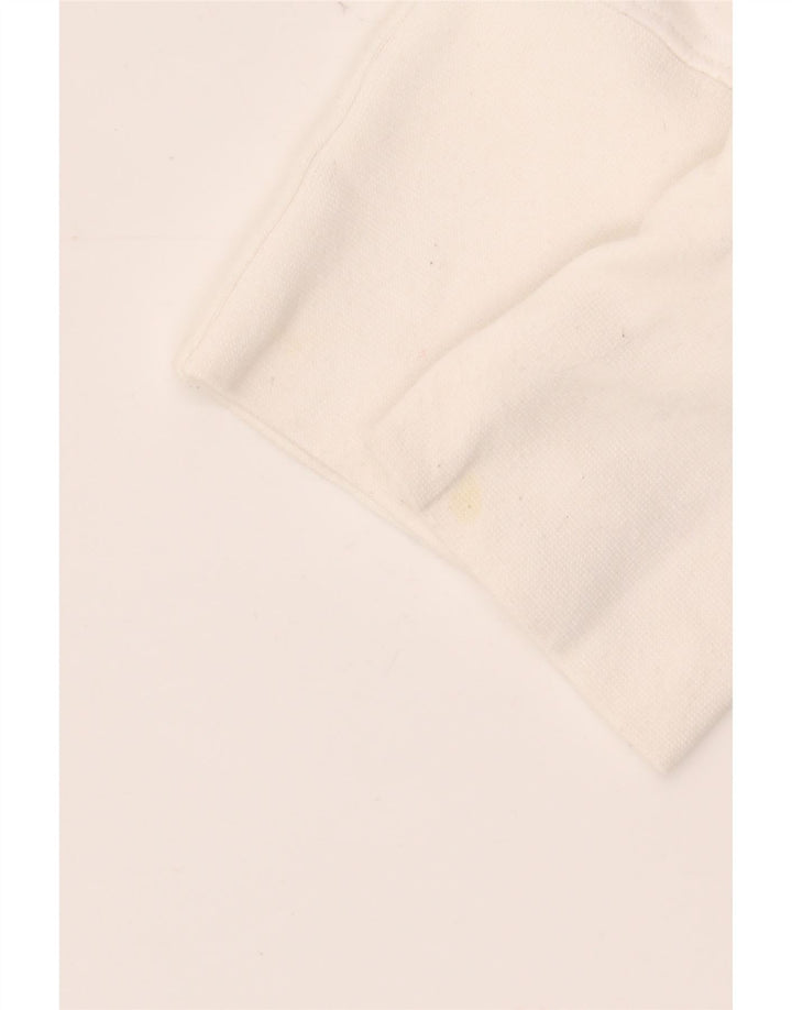 BILLABONG Womens Graphic Sweatshirt Jumper UK 12 Medium White Polyester