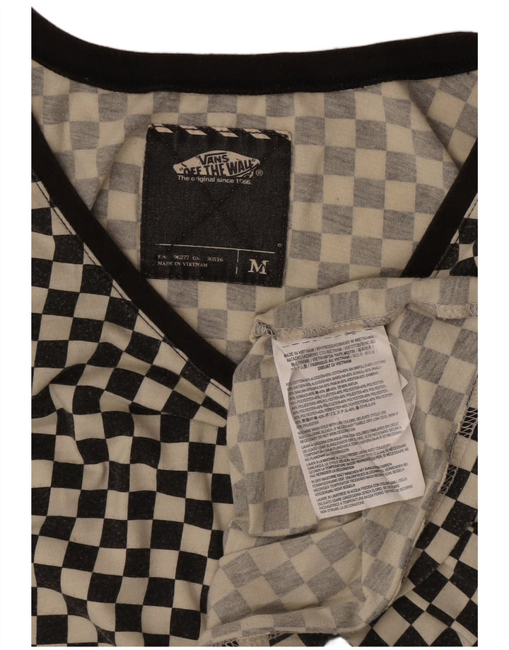 Vans Mens Vest Top Medium Black Geometric Cotton