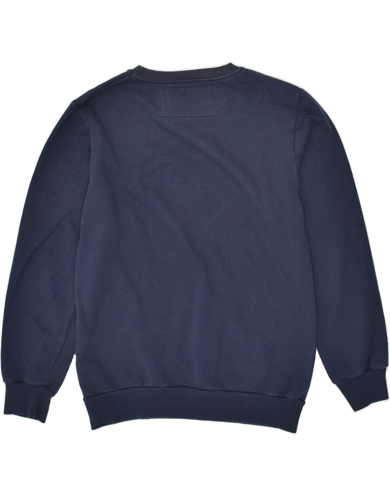 PULL & BEAR Mens Graphic Sweatshirt Jumper Medium Navy Blue Cotton | Vintage Pull & Bear | Thrift | Second-Hand Pull & Bear | Used Clothing | Messina Hembry 