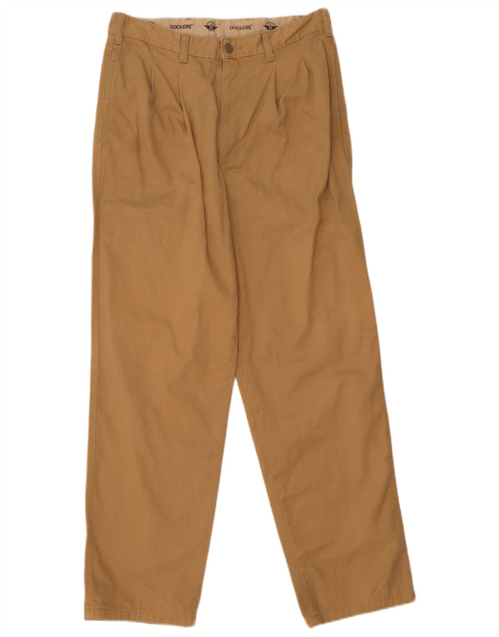 Dockers Mens Pegged Chino Trousers W32 L31 Brown