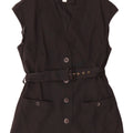 APART Womens 4 Button Sleeveless Blazer Jacket UK 16 Large Black Polyester