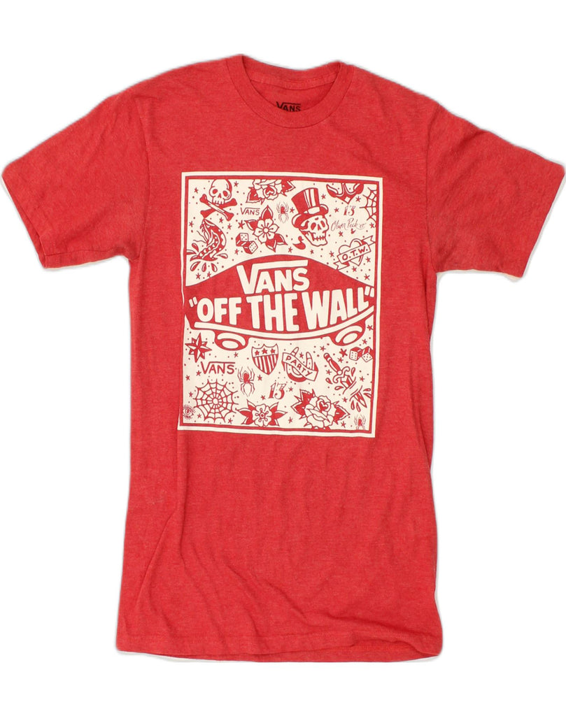 VANS Mens Graphic T-Shirt Top Small Red Polyester | Vintage Vans | Thrift | Second-Hand Vans | Used Clothing | Messina Hembry 