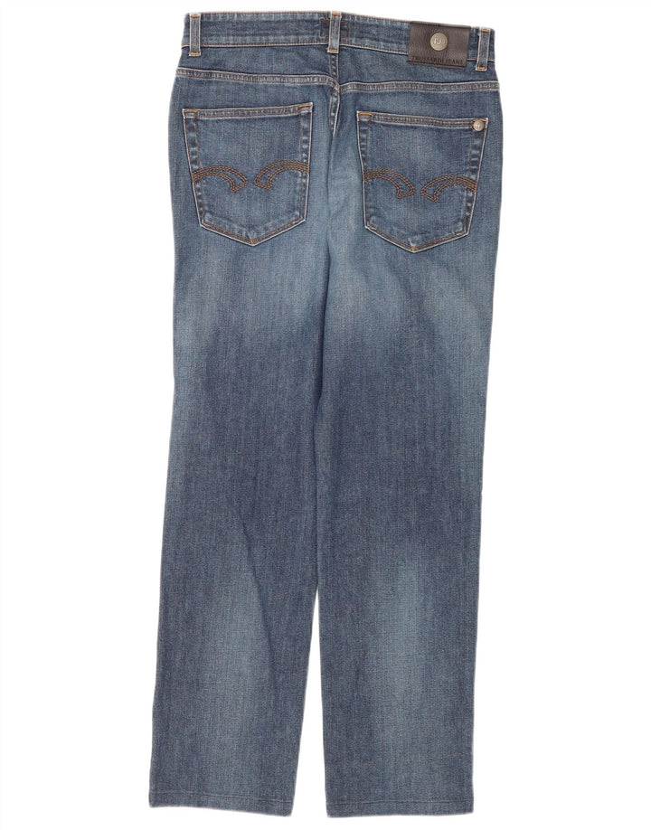 Trussardi Mens Straight Jeans W32 L28 Blue Cotton