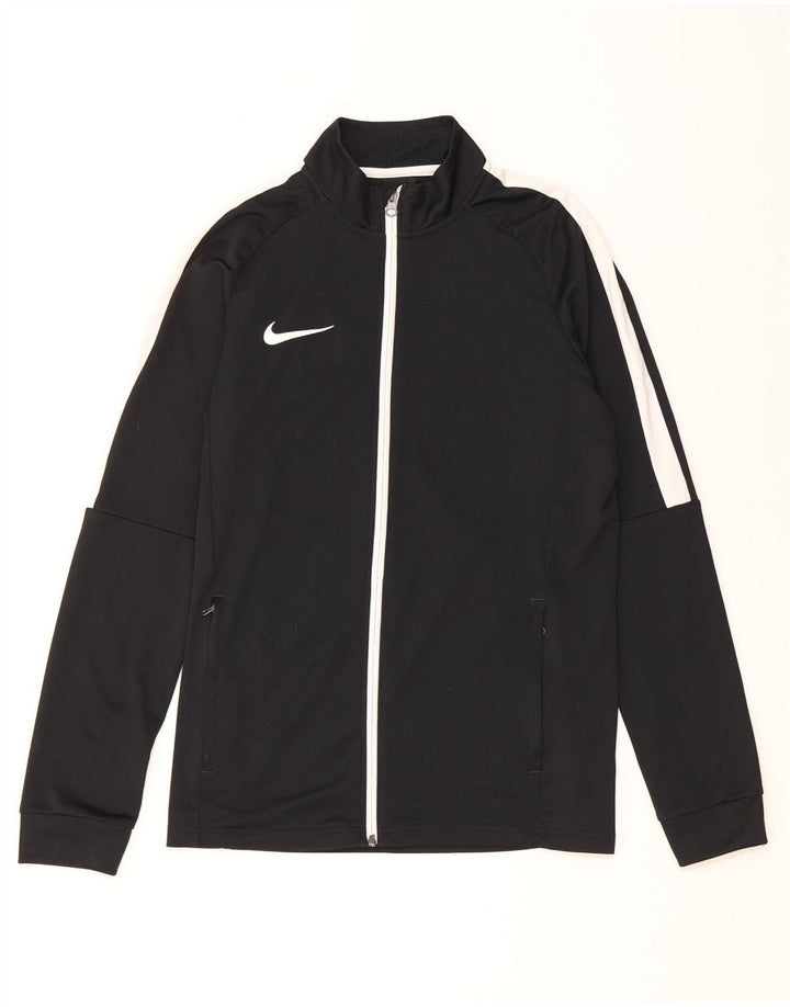 NIKE Mens Tracksuit Top Jacket Medium Black Colourblock Polyester