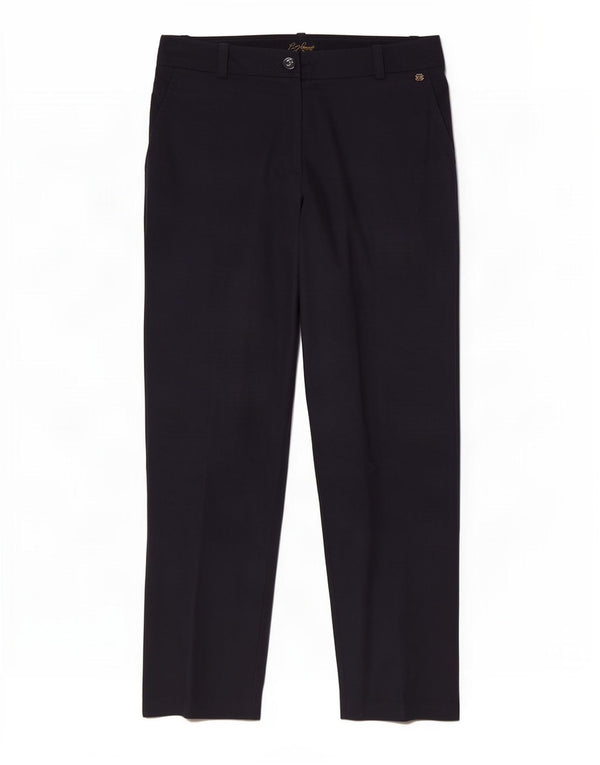 Luisa Spagnoli Womens Casual Trousers IT 44 Medium W32 L26 Navy Blue