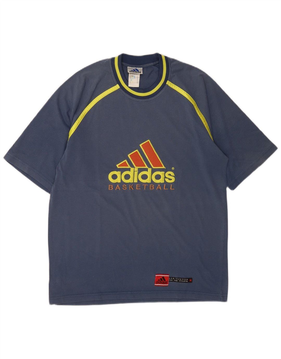 Adidas Mens Graphic T-Shirt Top Medium Navy Blue Cotton
